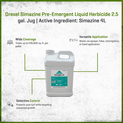 Drexel Simazine 4L Pre-Emergent Liquid Herbicide 2.5 gal. Jug